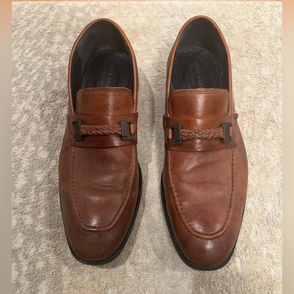 Cole Haan Men's Tan Leather Slip-On Loafers